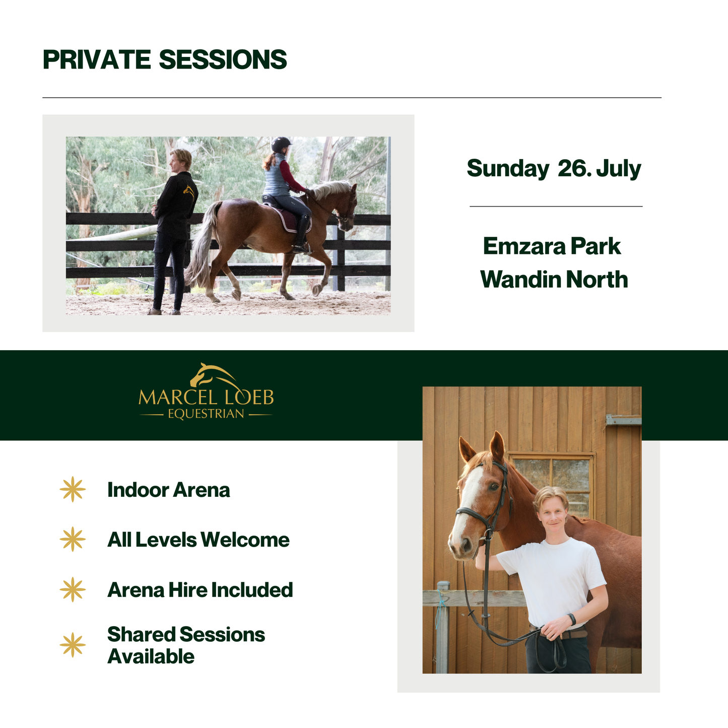 Private Sessions - Emzara Park - Sunday 26th July 2026