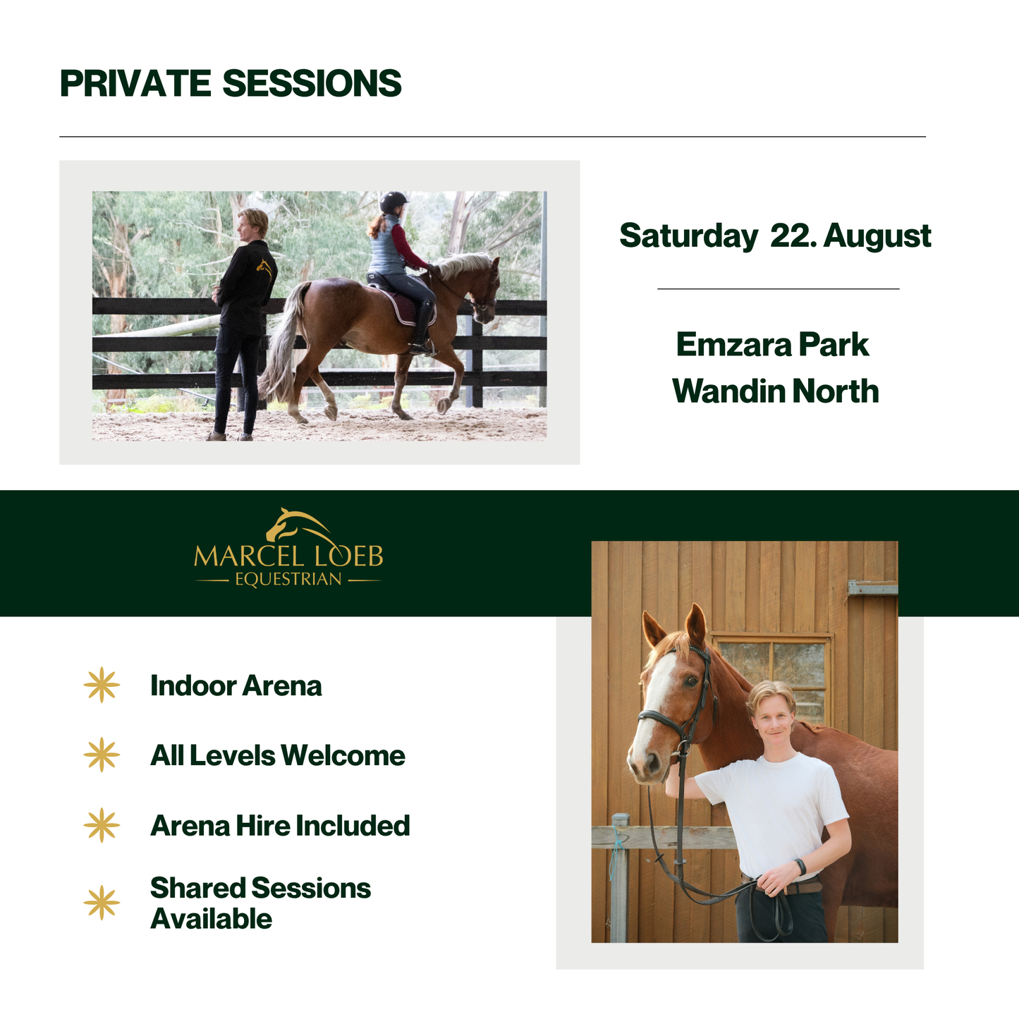Private Sessions - Emzara Park - Saturday 22nd August 2026